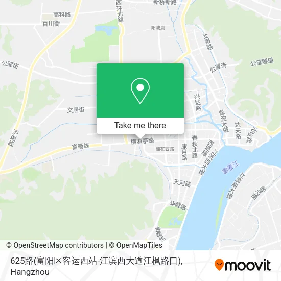 625路(富阳区客运西站-江滨西大道江枫路口) map