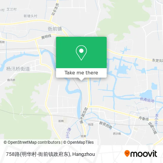 758路(明华村-衙前镇政府东) map