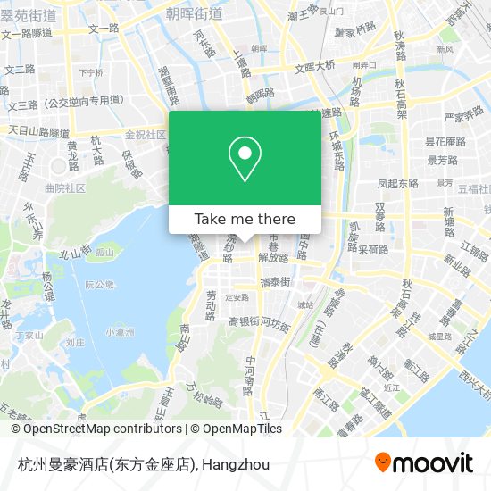 杭州曼豪酒店(东方金座店) map