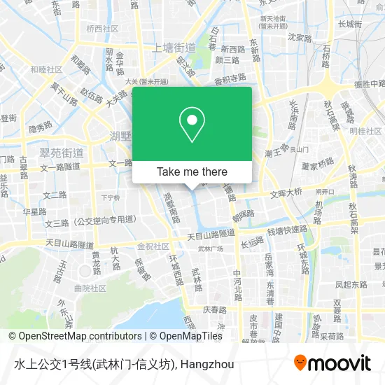 水上公交1号线(武林门-信义坊) map
