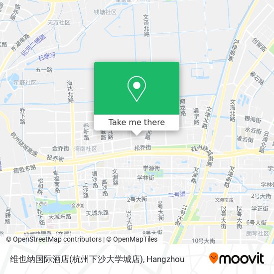 维也纳国际酒店(杭州下沙大学城店) map