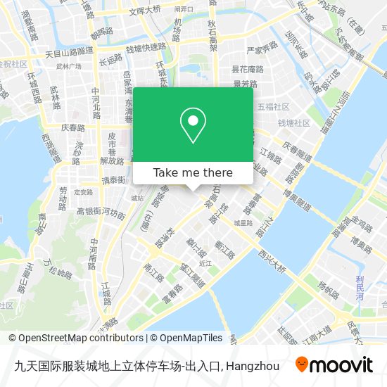 九天国际服装城地上立体停车场-出入口 map