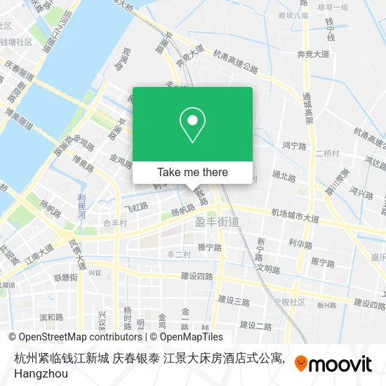 杭州紧临钱江新城 庆春银泰 江景大床房酒店式公寓 map