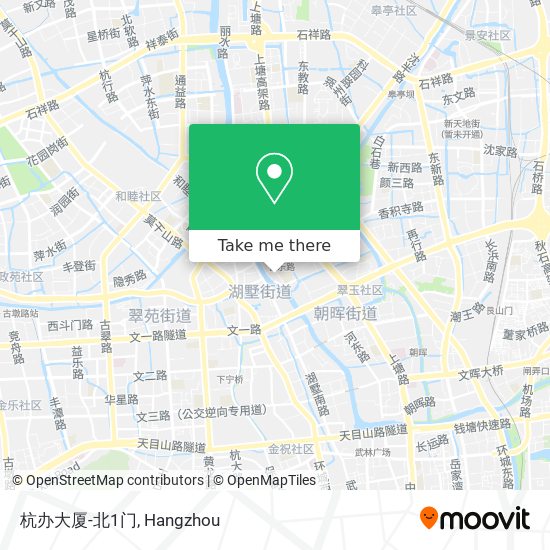 杭办大厦-北1门 map