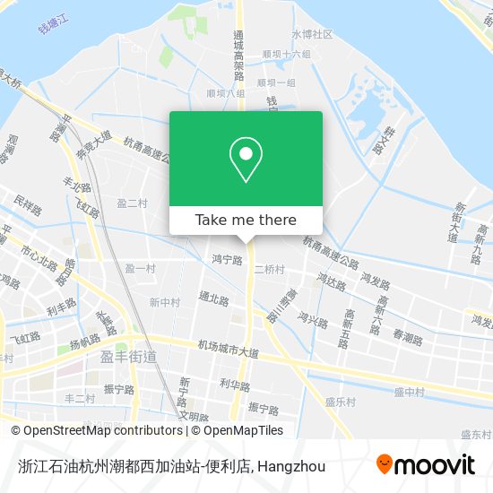 浙江石油杭州潮都西加油站-便利店 map