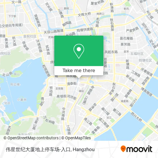 伟星世纪大厦地上停车场-入口 map