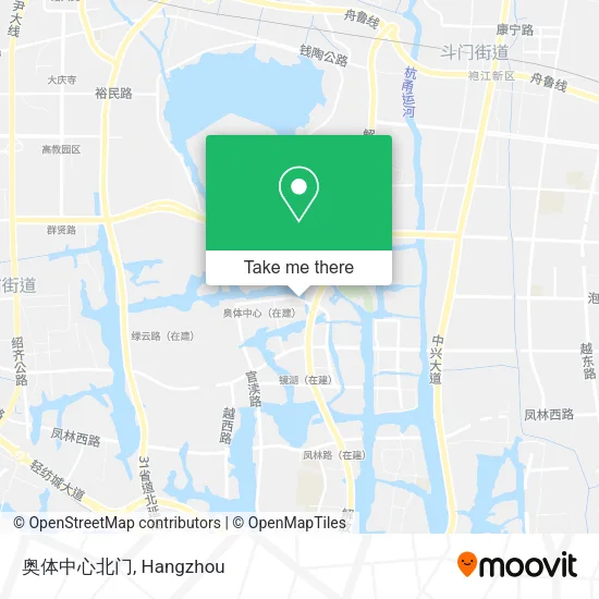 奥体中心北门 map