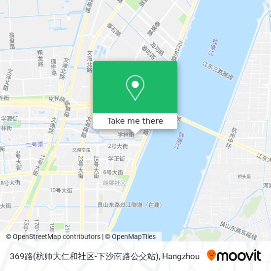 369路(杭师大仁和社区-下沙南路公交站) map