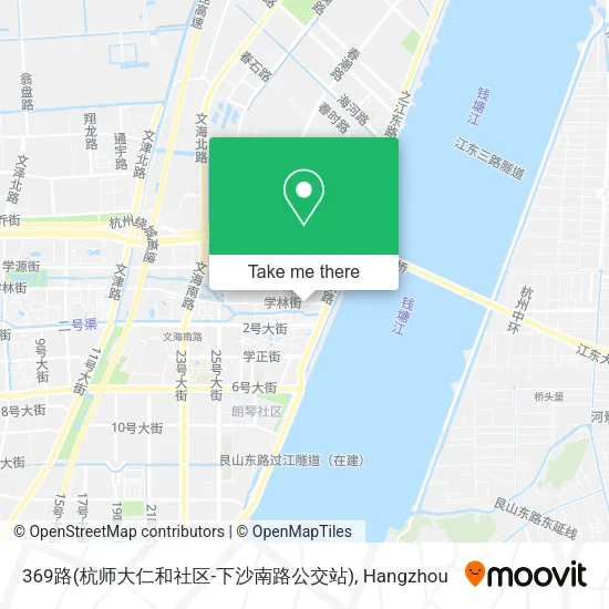 369路(杭师大仁和社区-下沙南路公交站) map