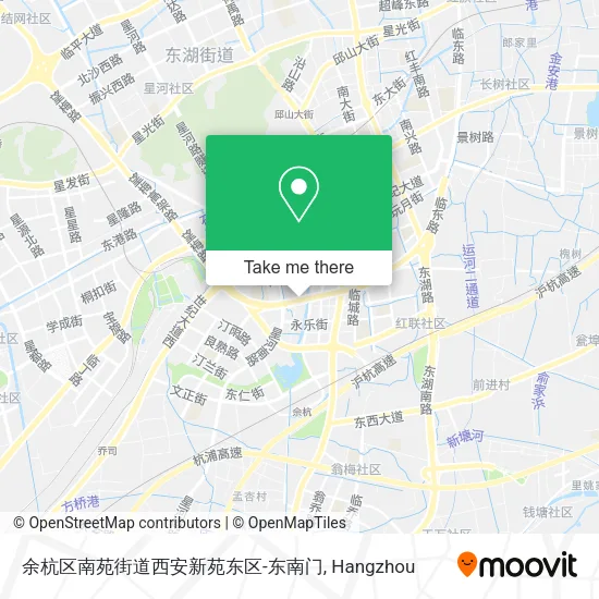 余杭区南苑街道西安新苑东区-东南门 map