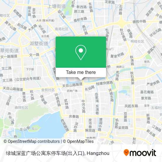 绿城深蓝广场公寓东停车场(出入口) map