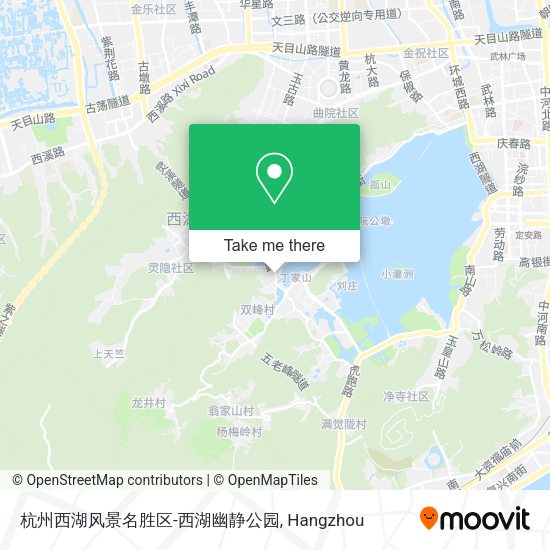 杭州西湖风景名胜区-西湖幽静公园 map