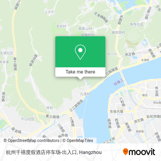 杭州千禧度假酒店停车场-出入口 map