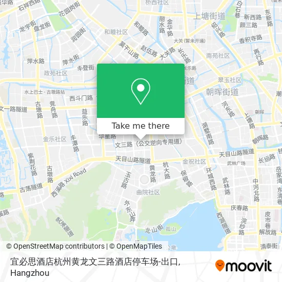 宜必思酒店杭州黄龙文三路酒店停车场-出口 map