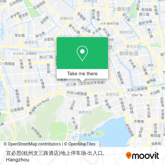 宜必思(杭州文三路酒店)地上停车场-出入口 map