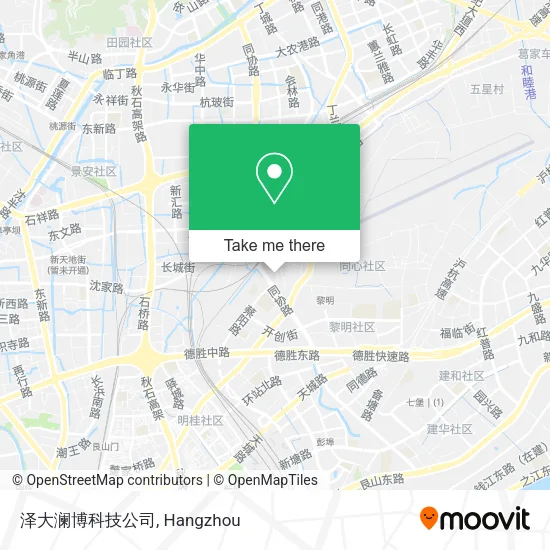 泽大澜博科技公司 map