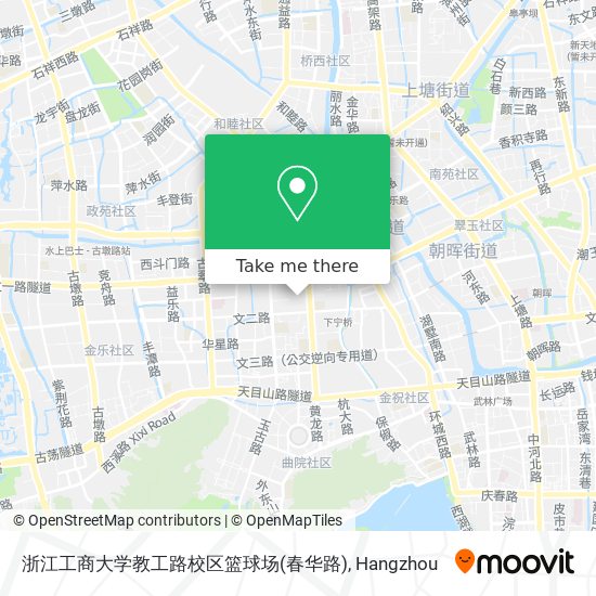 浙江工商大学教工路校区篮球场(春华路) map