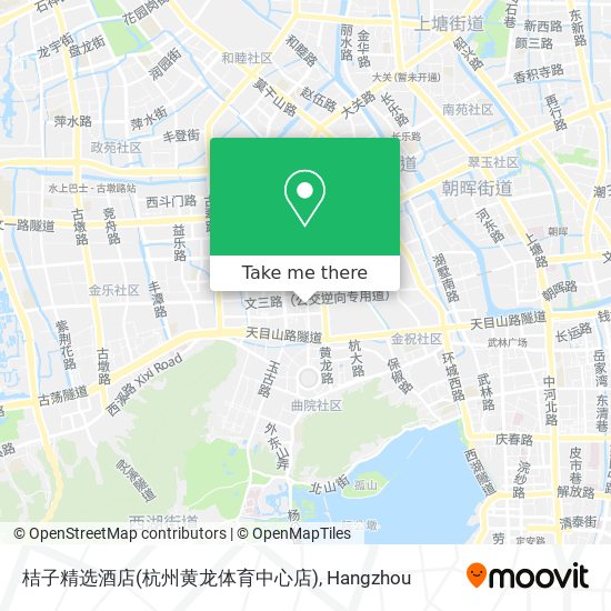 桔子精选酒店(杭州黄龙体育中心店) map