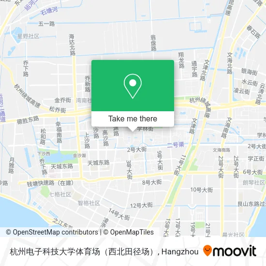 杭州电子科技大学体育场（西北田径场） map