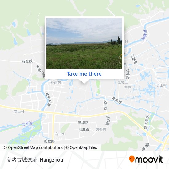 良渚古城遗址 map