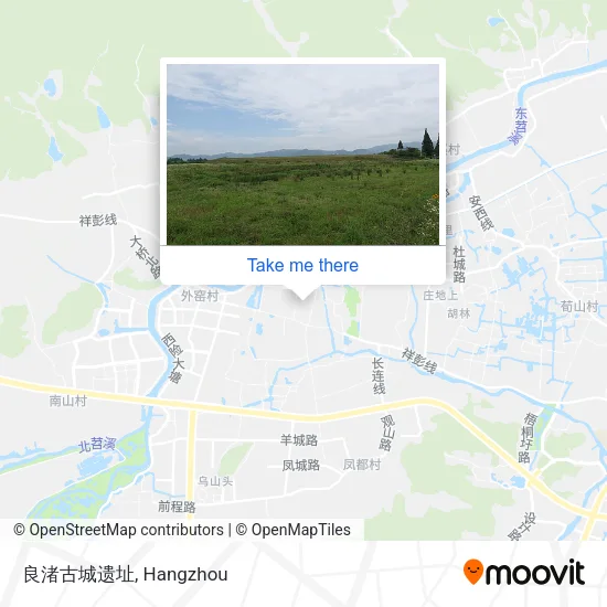 良渚古城遗址 map