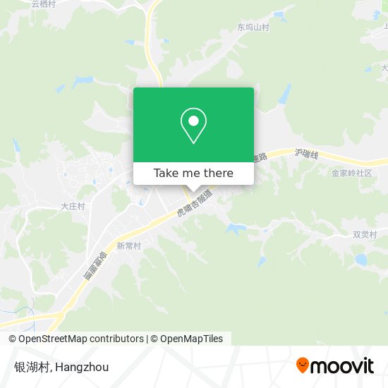 银湖村 map