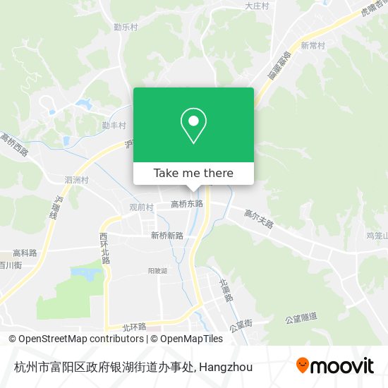 杭州市富阳区政府银湖街道办事处 map