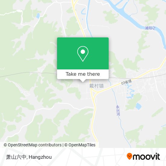 萧山六中 map