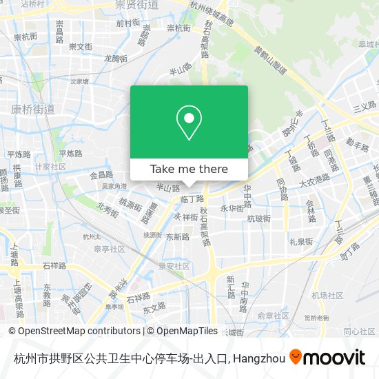 杭州市拱野区公共卫生中心停车场-出入口 map