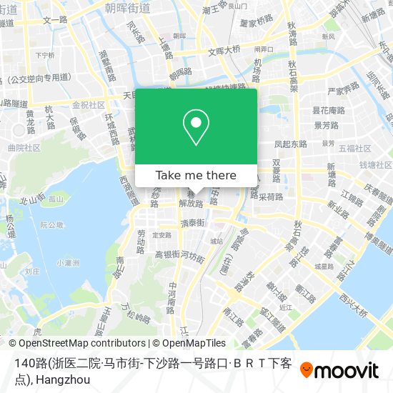 140路(浙医二院·马市街-下沙路一号路口·ＢＲＴ下客点) map