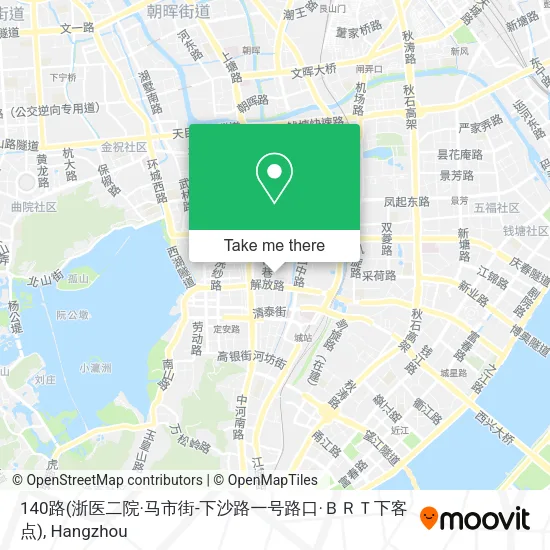 140路(浙医二院·马市街-下沙路一号路口·ＢＲＴ下客点) map
