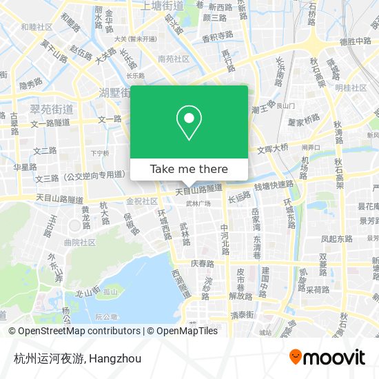 杭州运河夜游 map