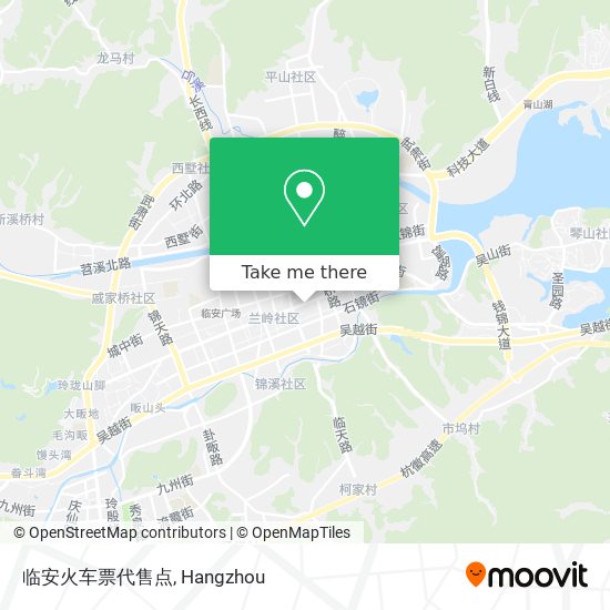临安火车票代售点 map