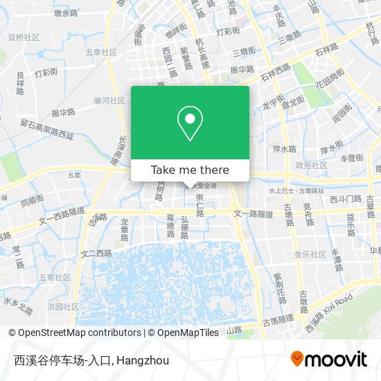 西溪谷停车场-入口 map