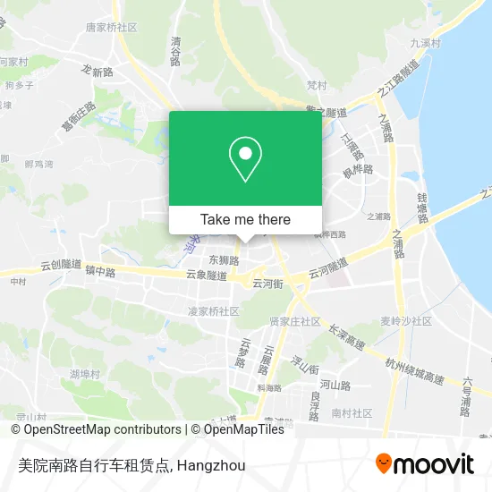美院南路自行车租赁点 map