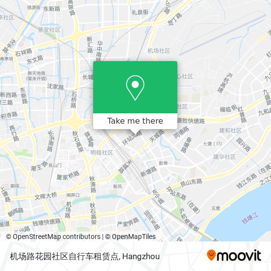 机场路花园社区自行车租赁点 map