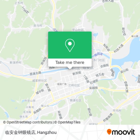 临安金钟眼镜店 map