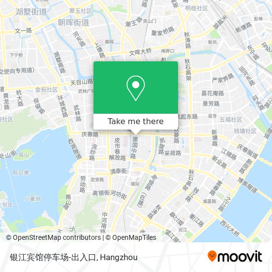 银江宾馆停车场-出入口 map