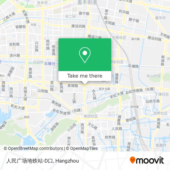 人民广场地铁站-D口 map