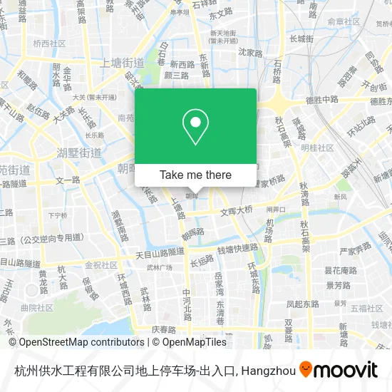 杭州供水工程有限公司地上停车场-出入口 map