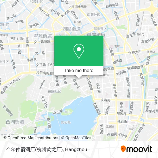 个尔仲宿酒店(杭州黄龙店) map