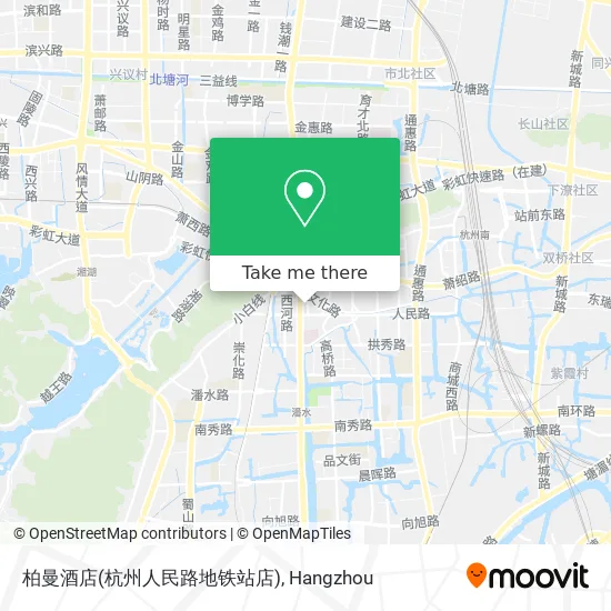 柏曼酒店(杭州人民路地铁站店) map