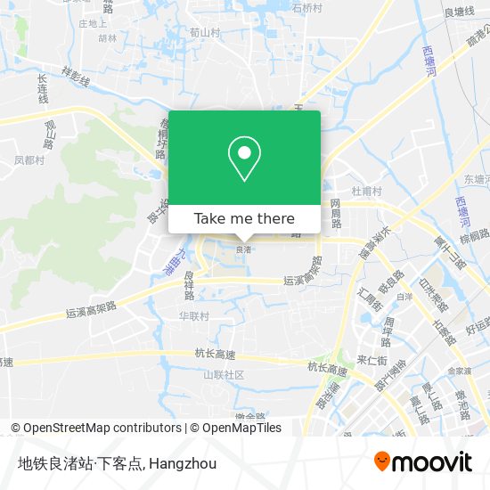 地铁良渚站·下客点 map