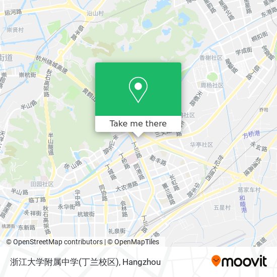 浙江大学附属中学(丁兰校区) map