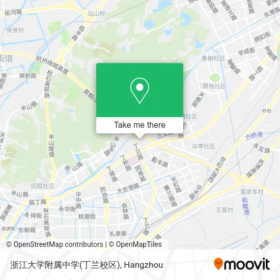 浙江大学附属中学(丁兰校区) map