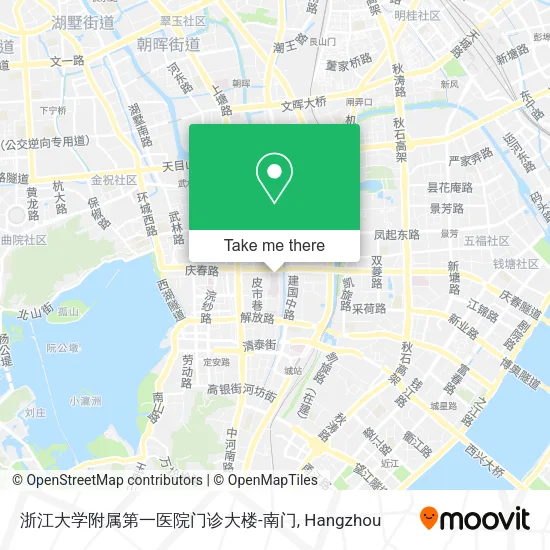 浙江大学附属第一医院门诊大楼-南门 map