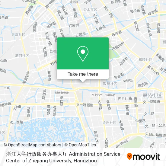 浙江大学行政服务办事大厅 Administration Service Center of Zhejiang University map