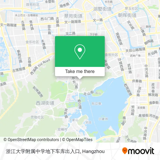 浙江大学附属中学地下车库出入口 map