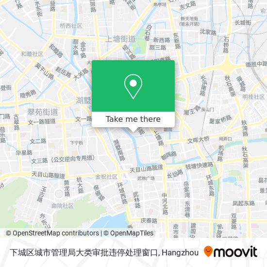 下城区城市管理局大类审批违停处理窗口 map