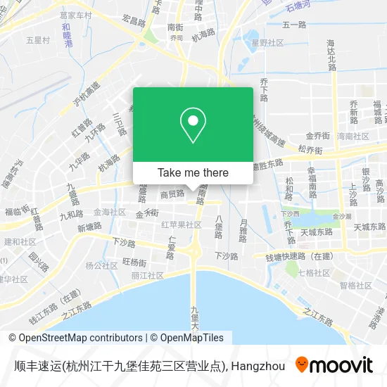 顺丰速运(杭州江干九堡佳苑三区营业点) map